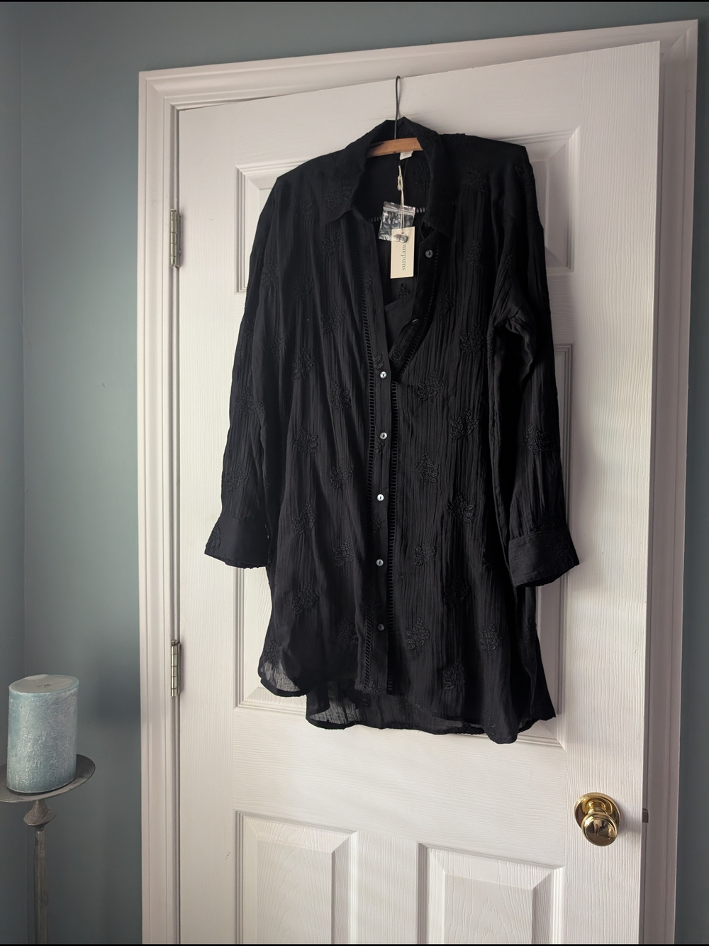 Sundance Embroidered Button-Front Tunic/Dress